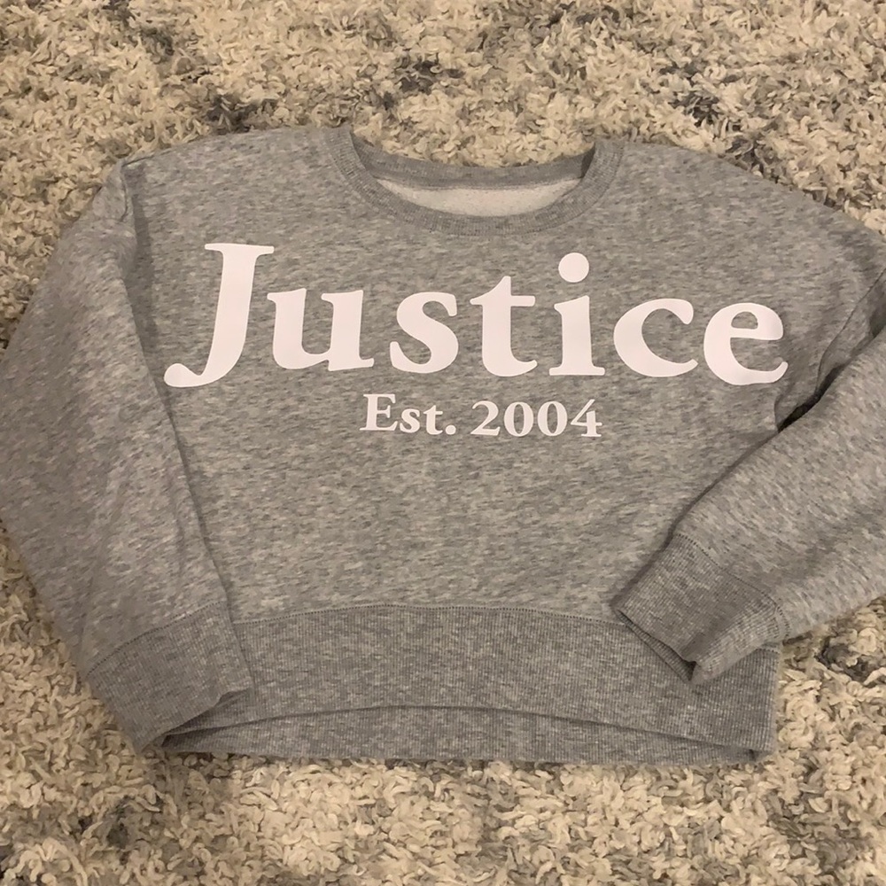 Cropped justice sweatshirt